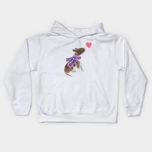 Watercolour Bull Terrier Kids Hoodie